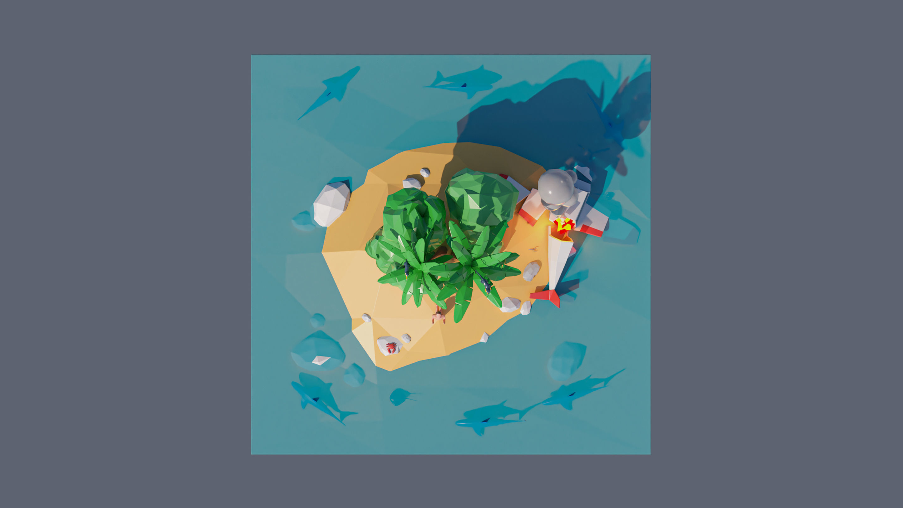 land 15A Low-poly 3D model_4