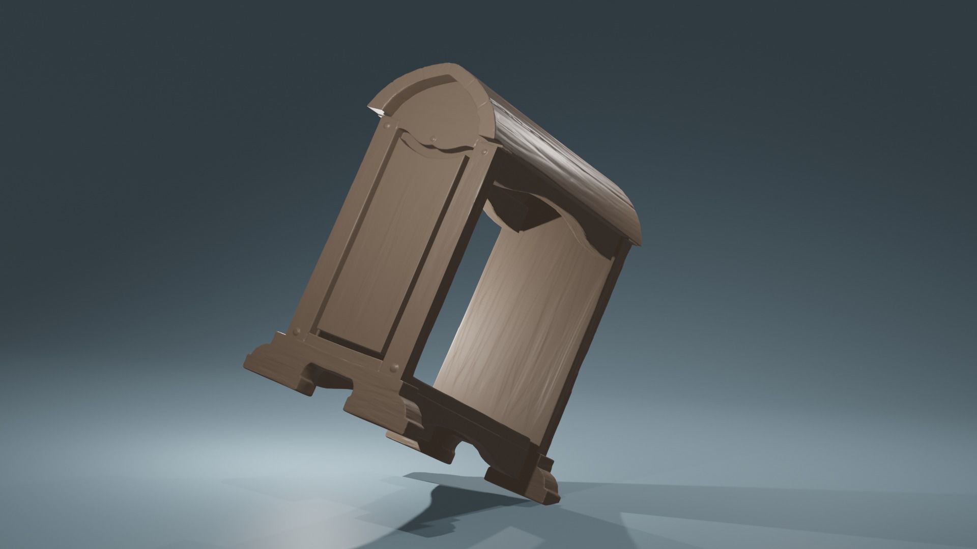 High Poly Saddle Stand horse stable barn equipment for printing 3D print model_3