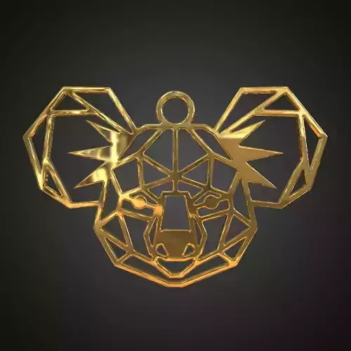 Linear koala pendant