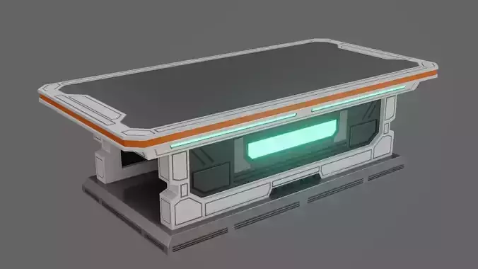 Sci-Fi Work Bench - Low Poly - Game Ready - PBR