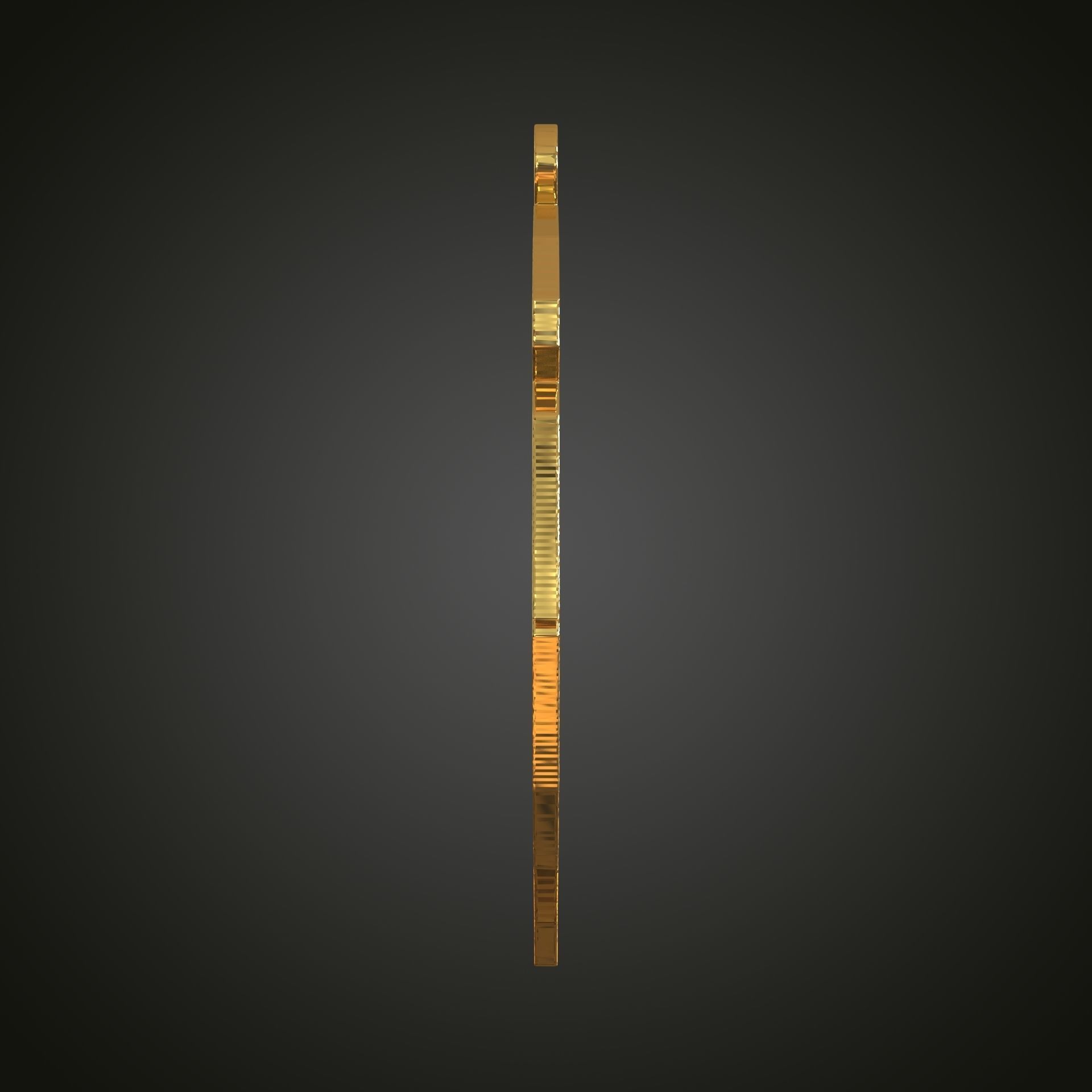 Linear lion pendant 3D print model_4