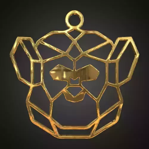 Linear monkey pendant