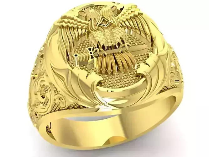  eagle sword men ring 3304 3D print model