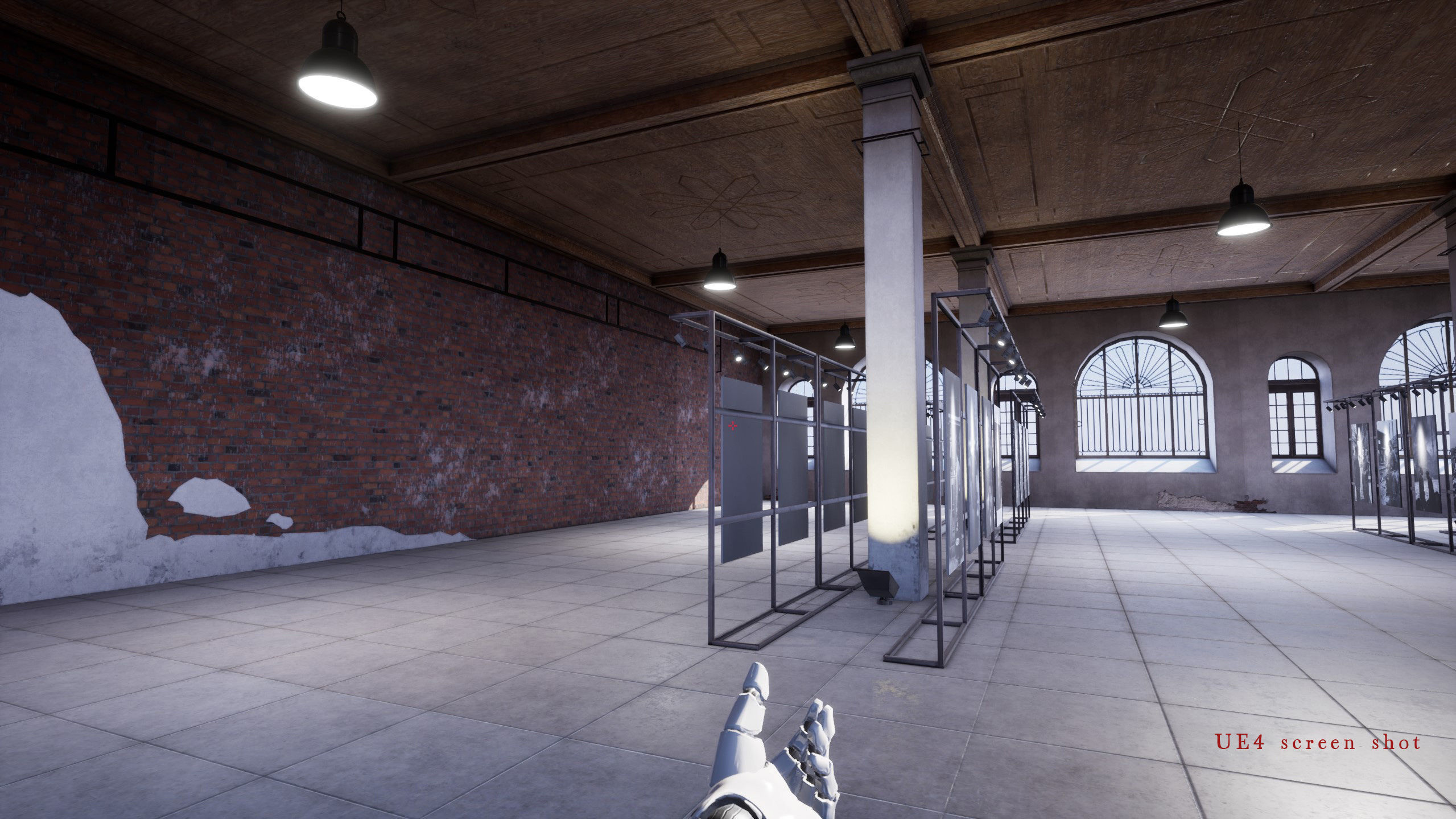 Game ready Exhibition room Low-poly 3D model_19