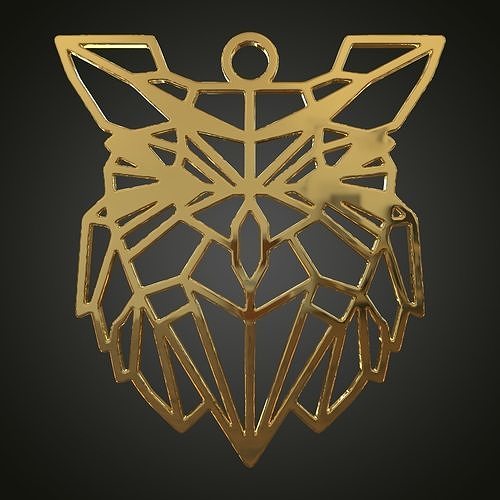 Linear owl pendant 3D print model