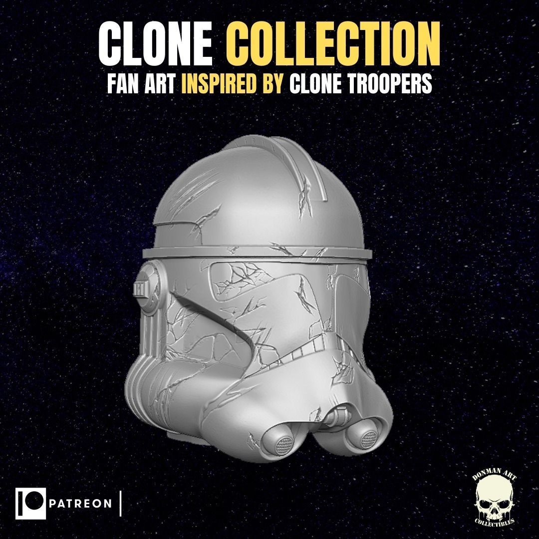 Clone Troopers Collection heads for action figures 3D print model_14