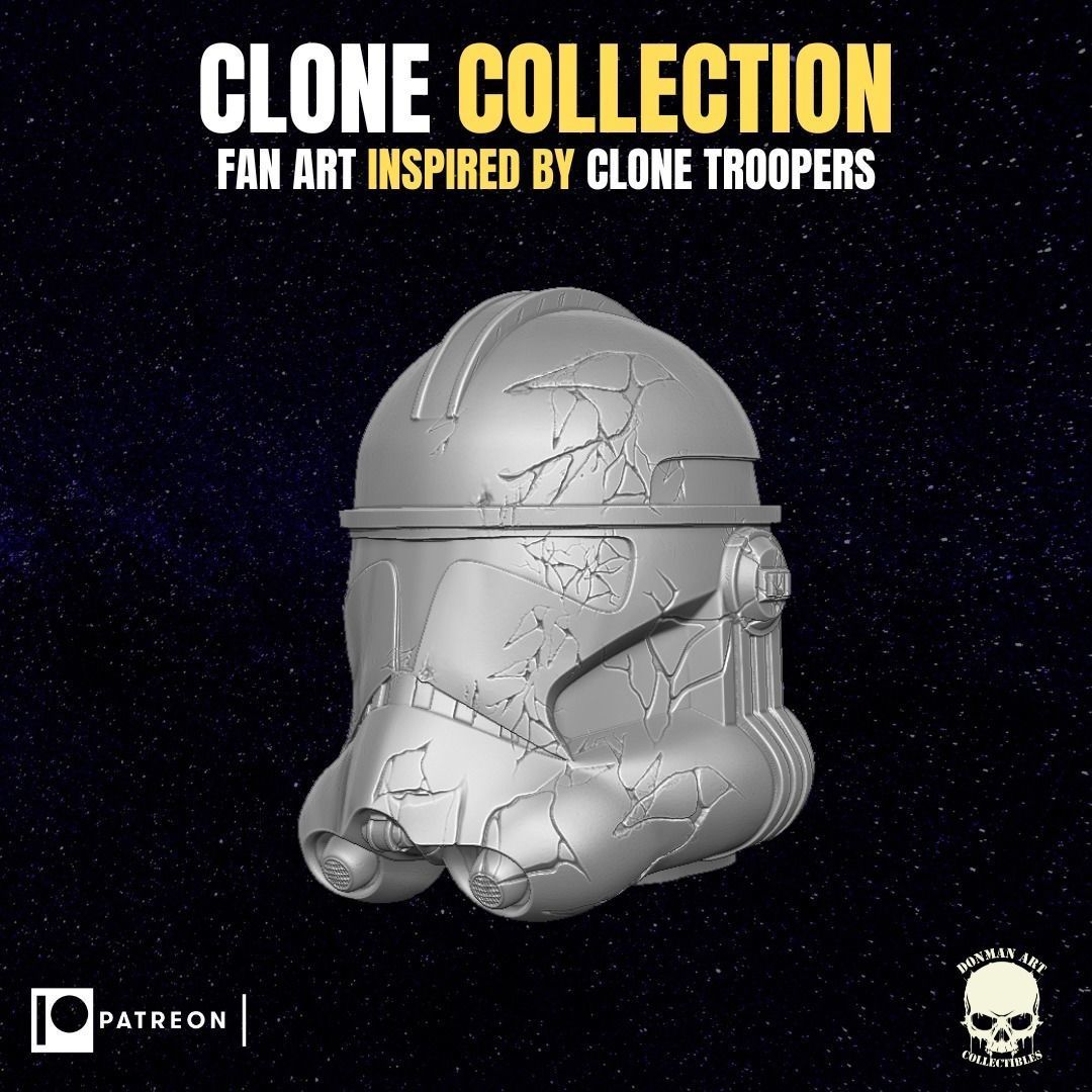 Clone Troopers Collection heads for action figures 3D print model_18