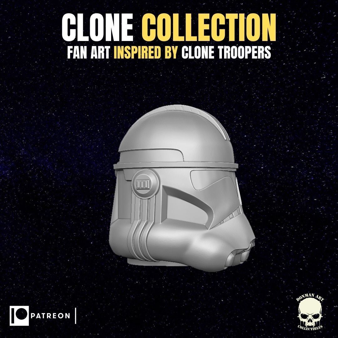Clone Troopers Collection heads for action figures 3D print model_4