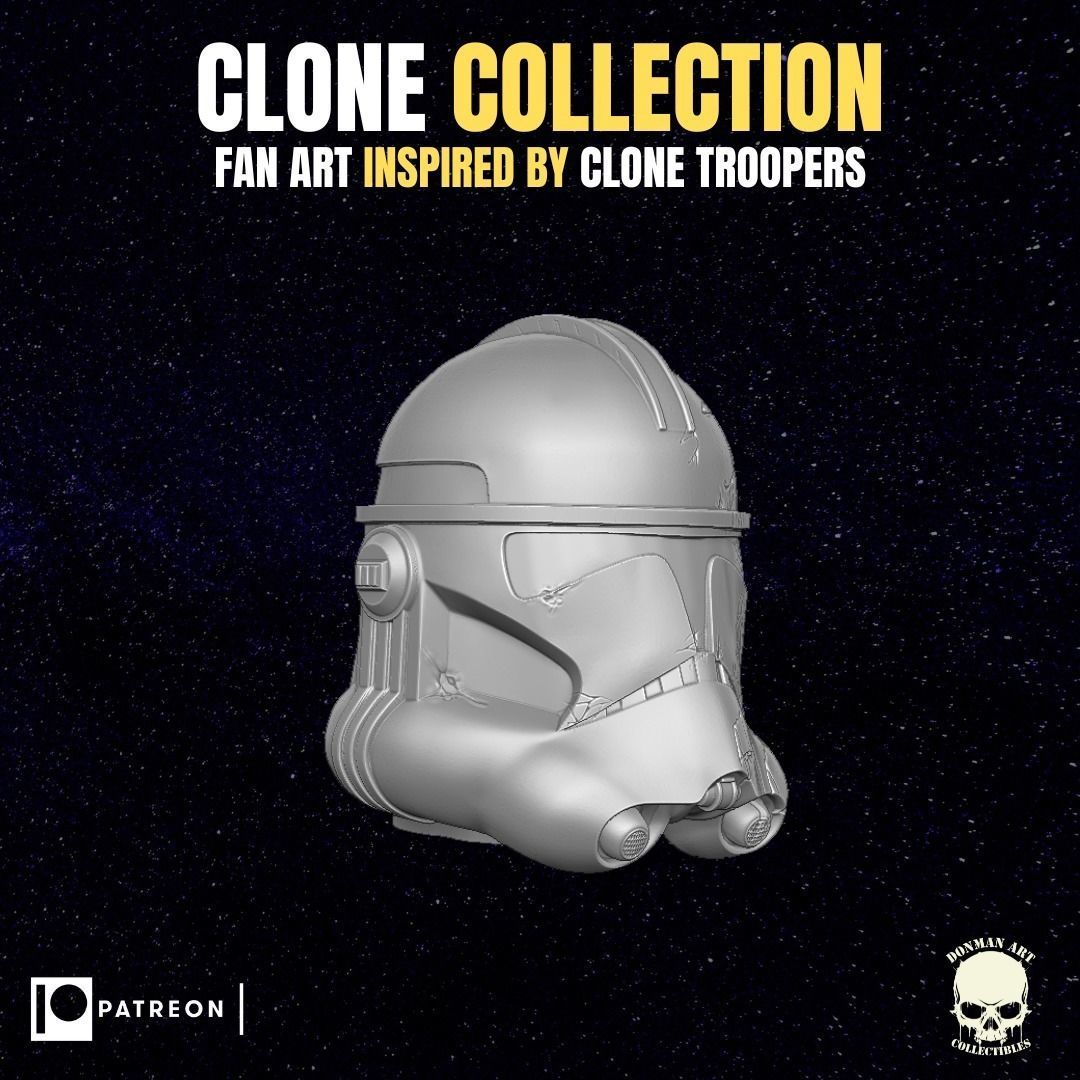 Clone Troopers Collection heads for action figures 3D print model_1
