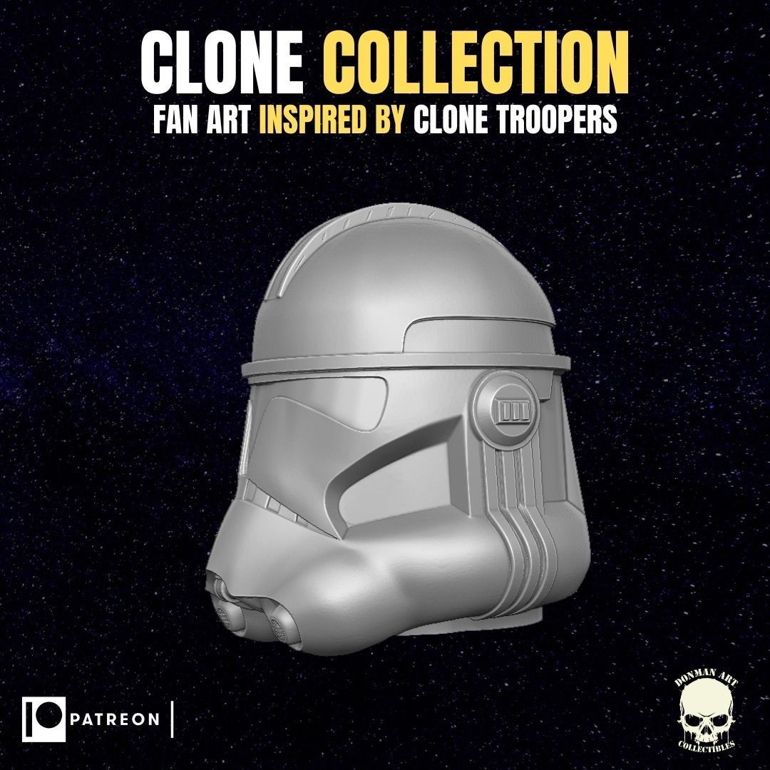 Clone Troopers Collection heads for action figures 3D print model_6