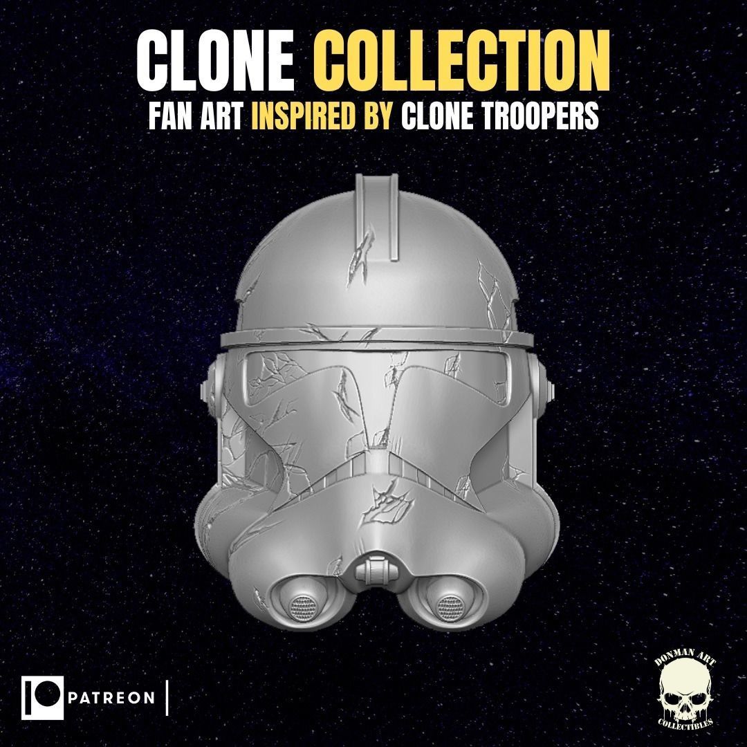 Clone Troopers Collection heads for action figures 3D print model_11