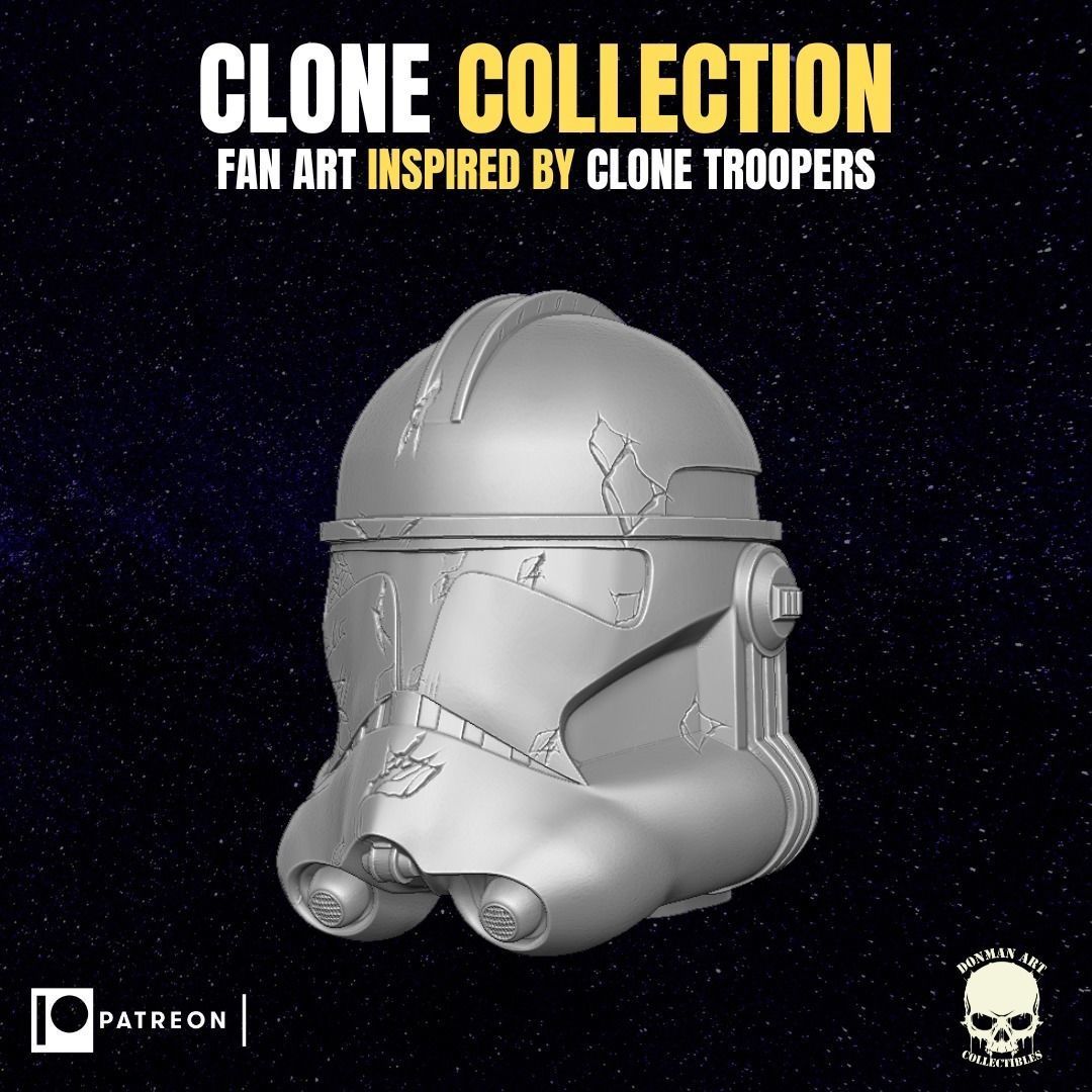 Clone Troopers Collection heads for action figures 3D print model_13