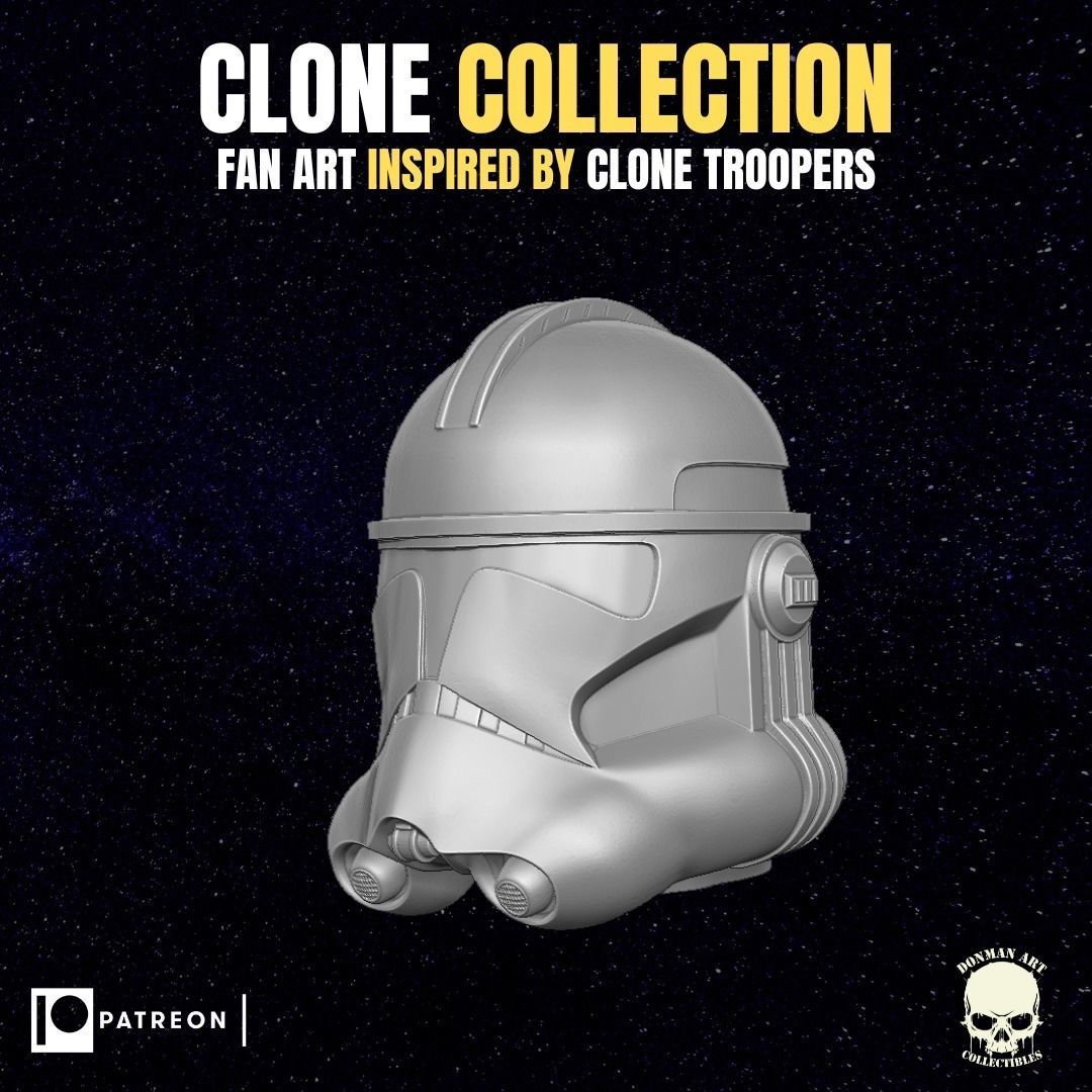 Clone Troopers Collection heads for action figures 3D print model_5
