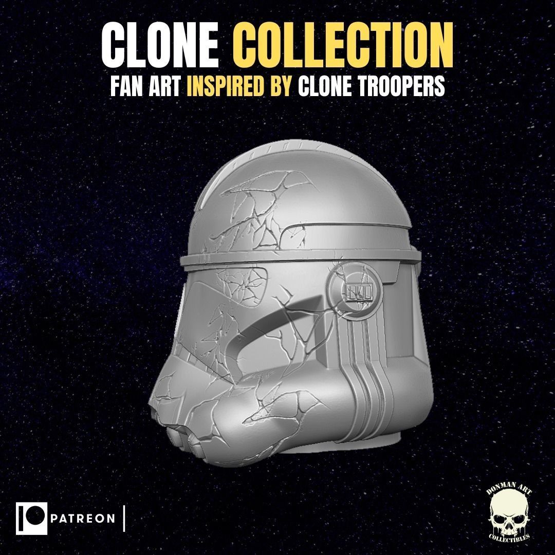 Clone Troopers Collection heads for action figures 3D print model_17