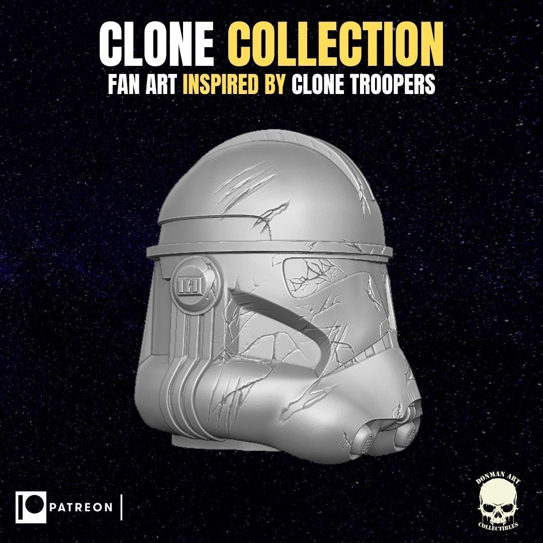 Clone Troopers Collection heads for action figures 3D print model_15