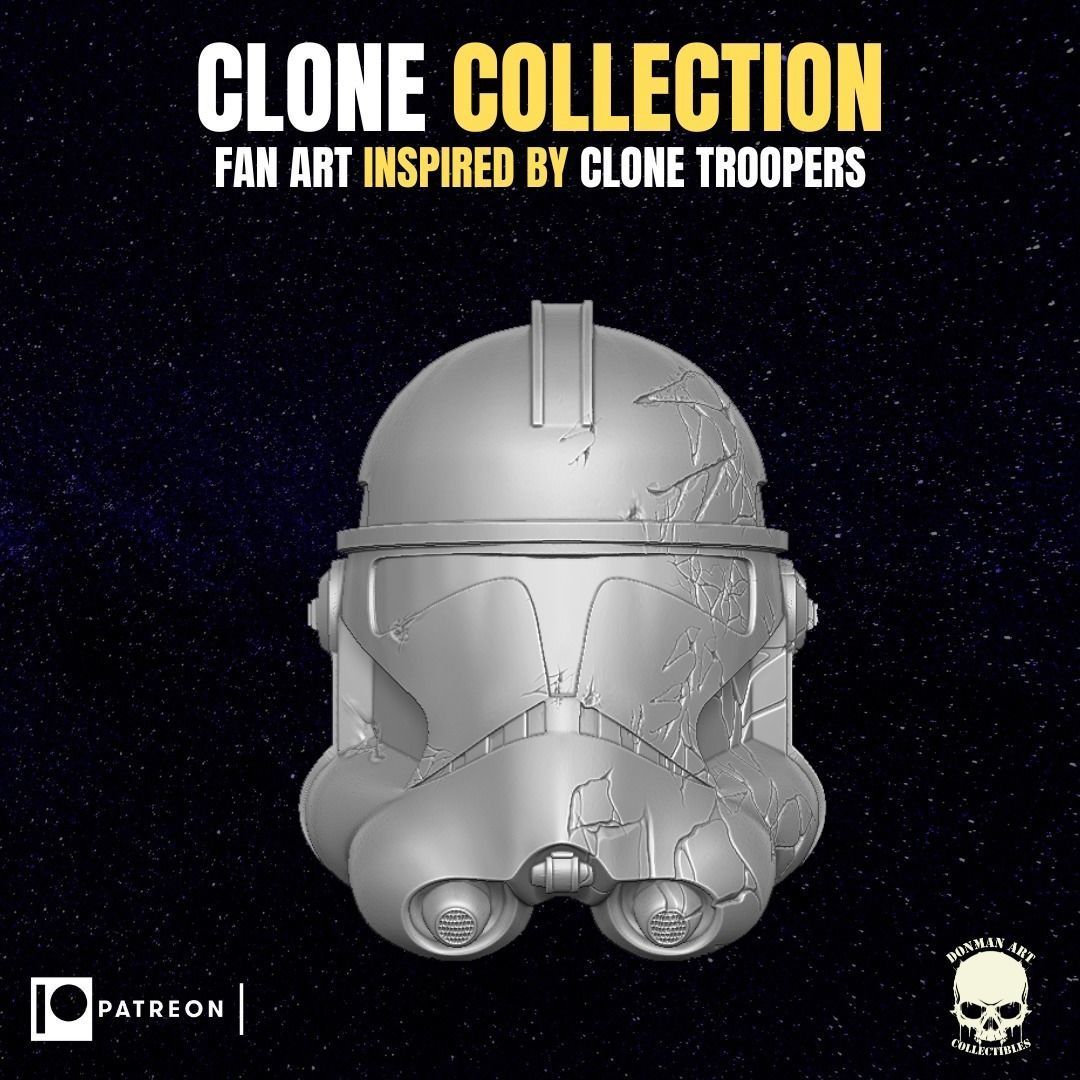 Clone Troopers Collection heads for action figures 3D print model_16