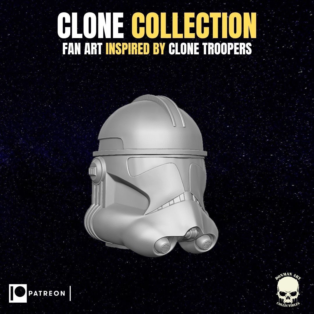 Clone Troopers Collection heads for action figures 3D print model_2