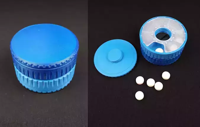 Pill box 3D print model