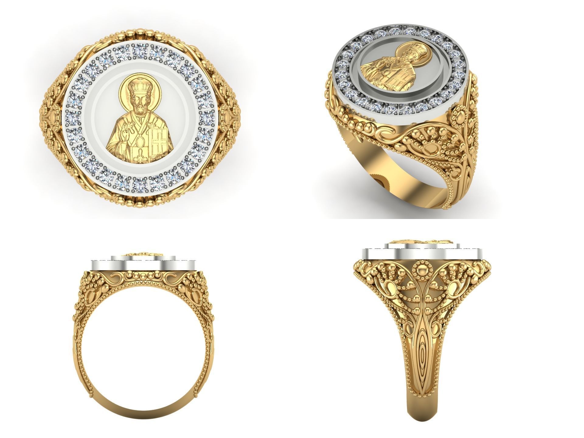 Ring od270 3D print model_3