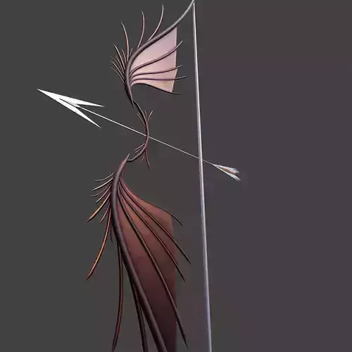 PBR Low poly game ready concept Bow