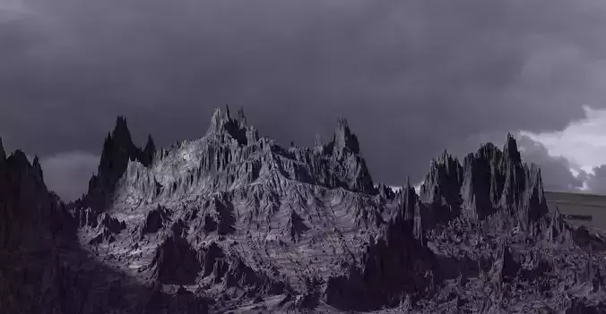 Dark rocks Mountain rock terrain 1