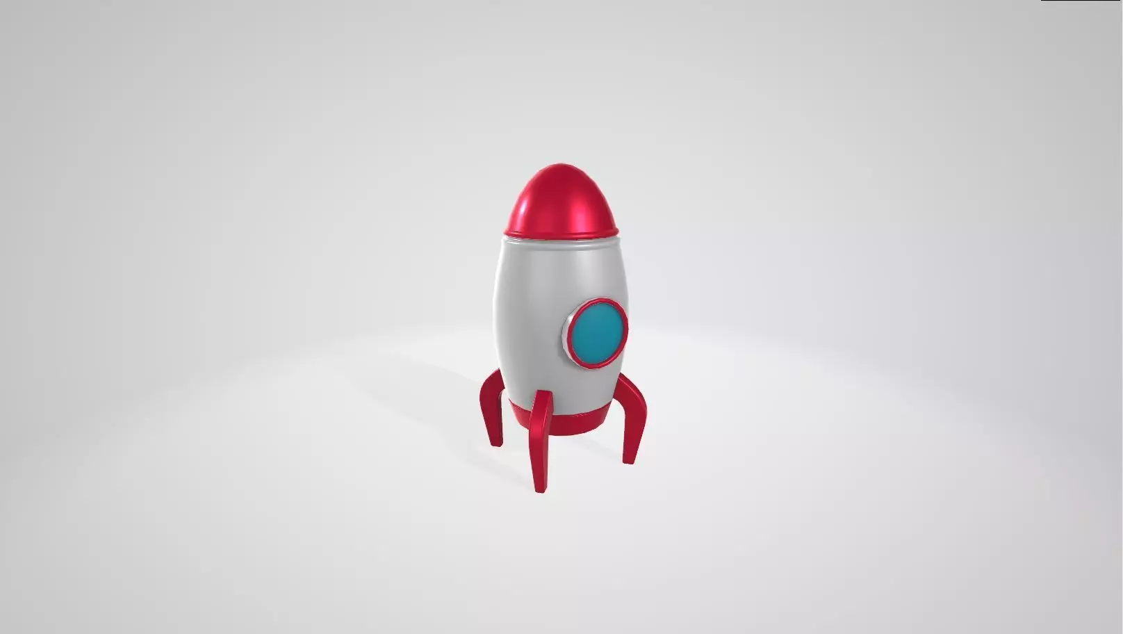 Low Poly Cartoonic Rocket 3d model Free low-poly 3D model