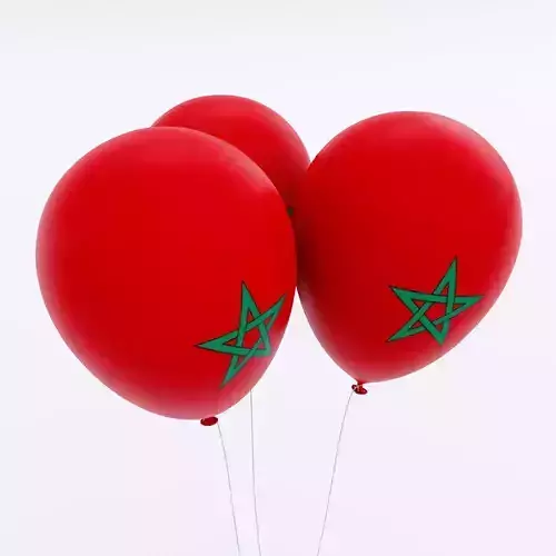 Morocco country balloon 3d model 