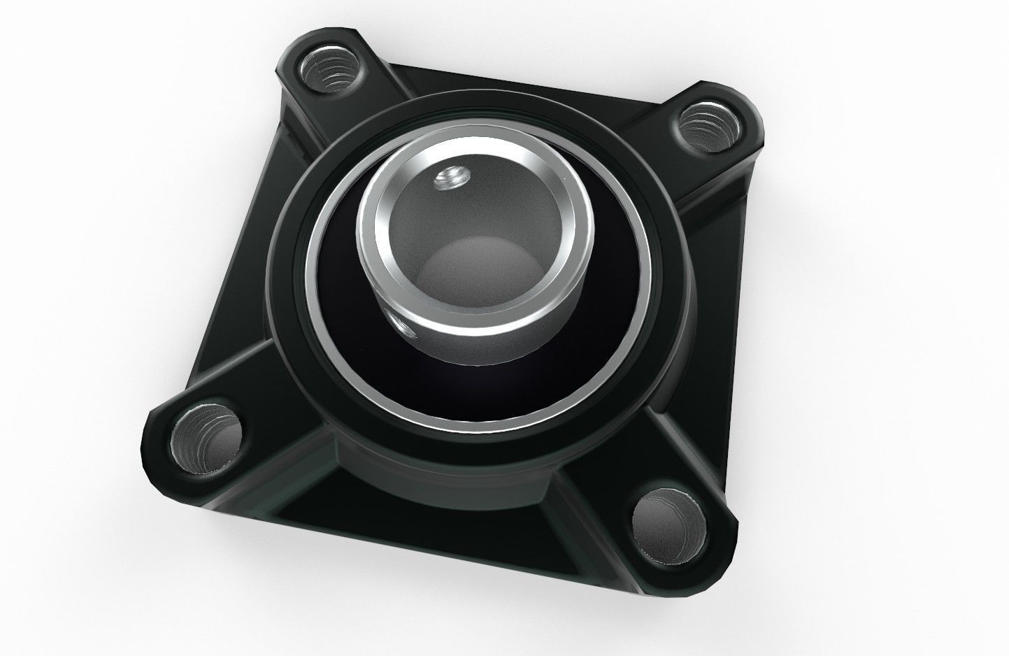 Flange Bearing 01 Low-poly 3D model_7