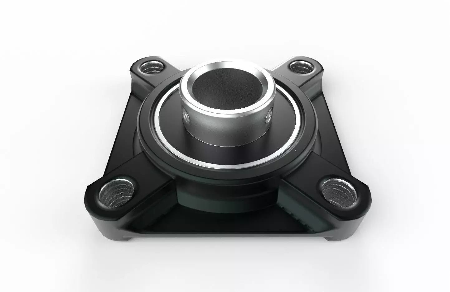 Flange Bearing 01 Low-poly 3D model_0