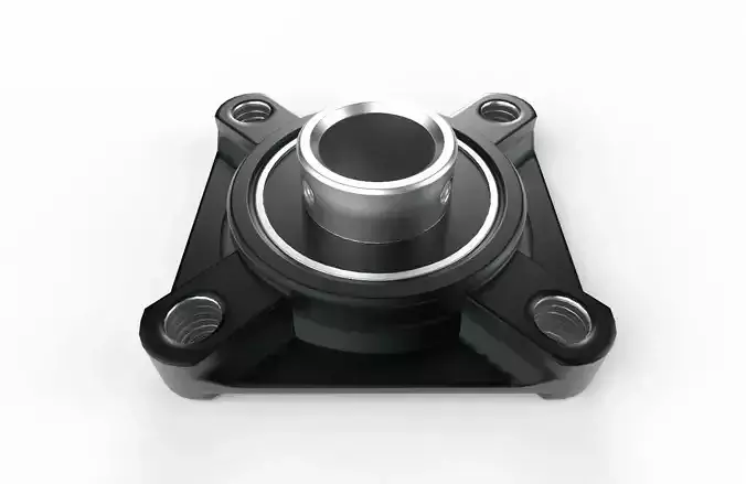 Flange Bearing 01  Low-poly 3D model