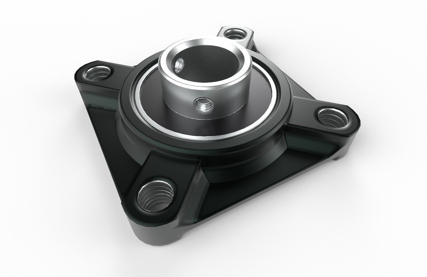 Flange Bearing 01 Low-poly 3D model_3