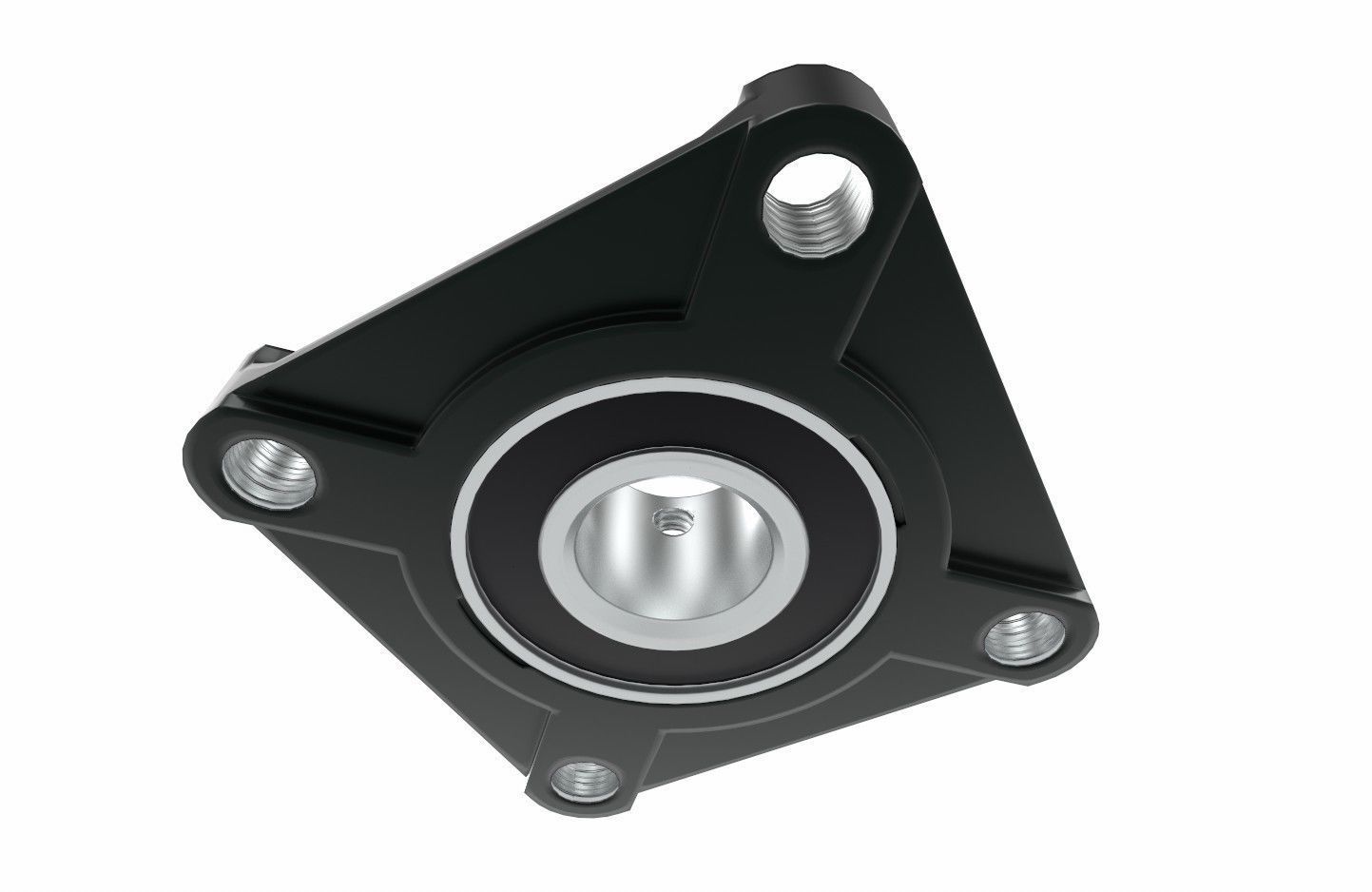 Flange Bearing 01 Low-poly 3D model_9