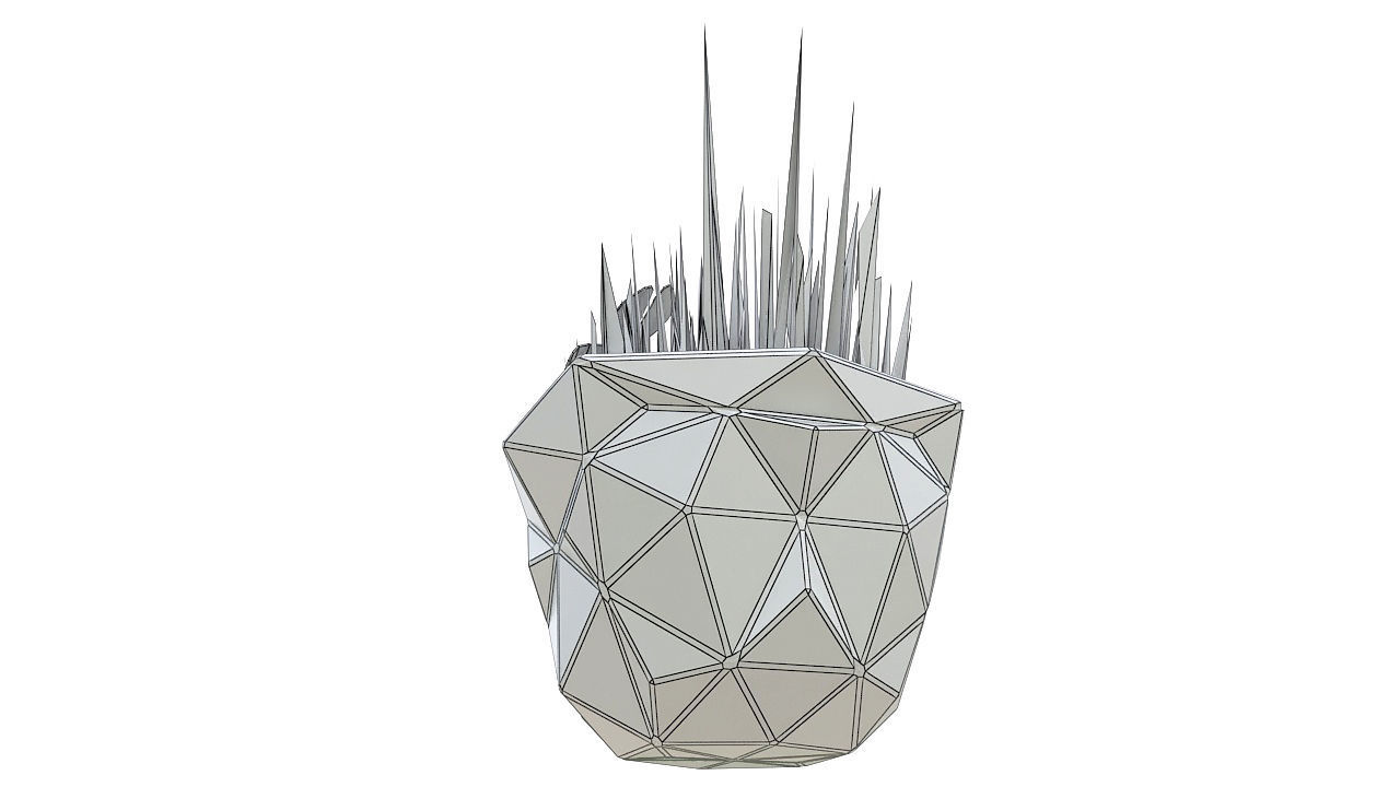 Small plant copper vase 3D model_8