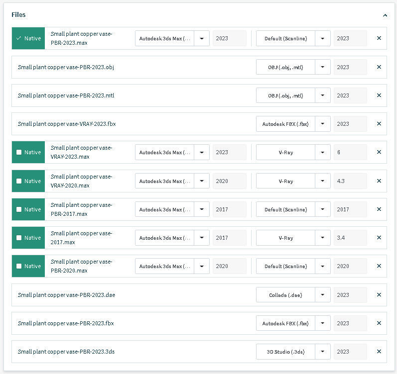 Small plant copper vase 3D model_15