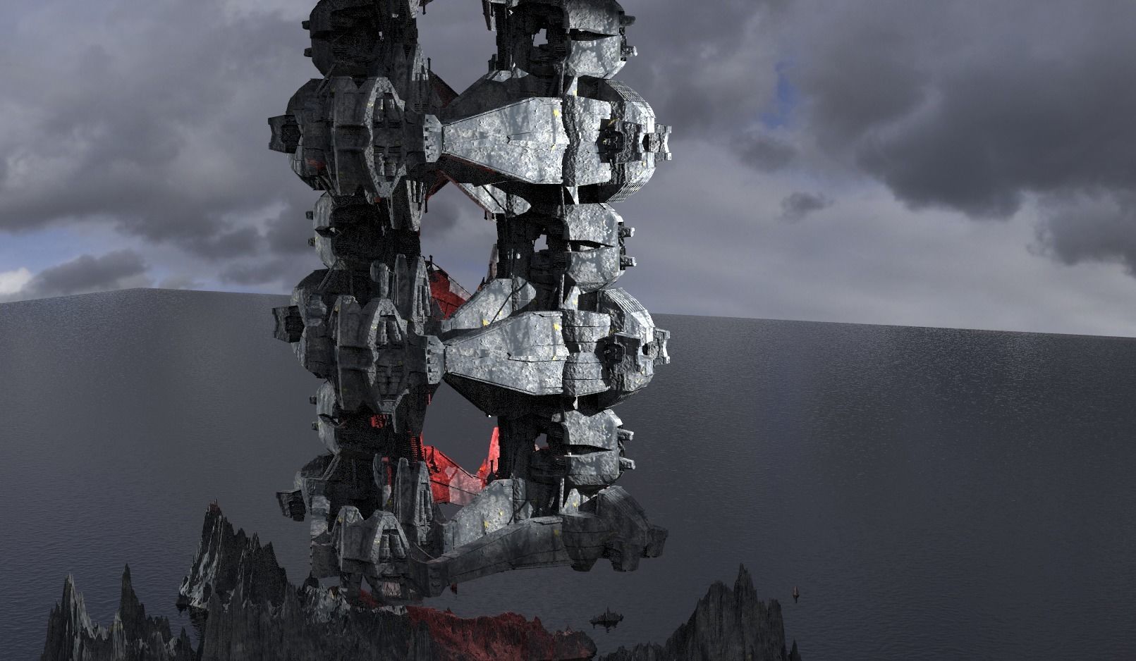 Emperor Flag Ocean base 3 3D model_2