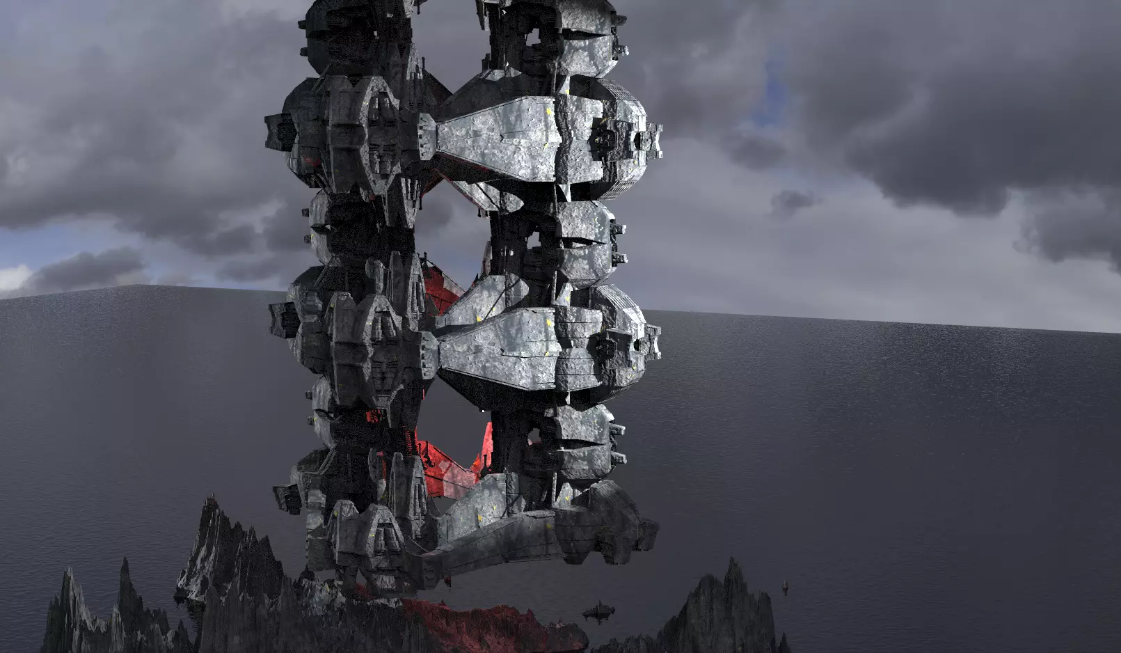 Emperor Flag Ocean base 3 3D model_0