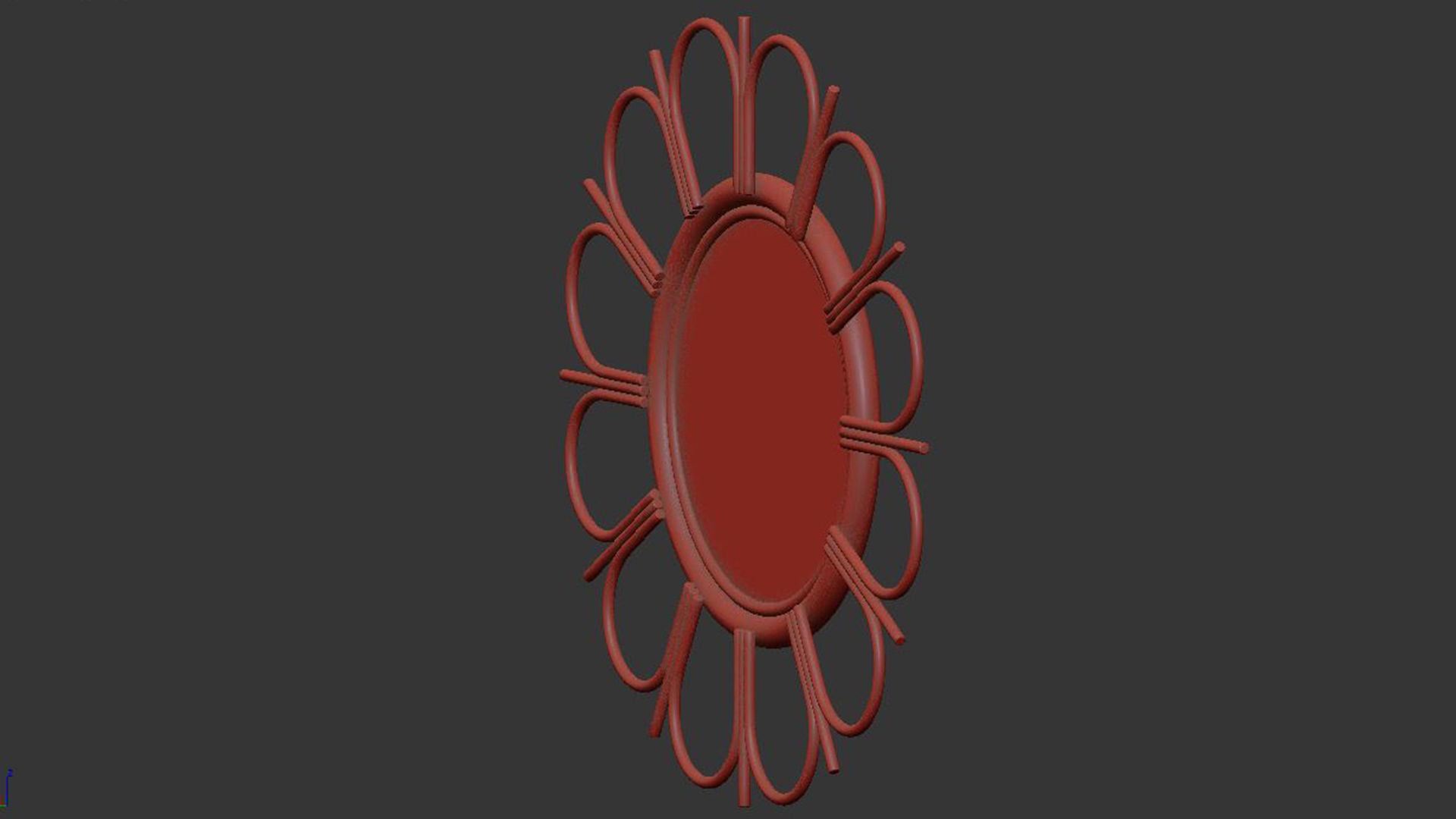 Rattan mirror 1 3D model_5