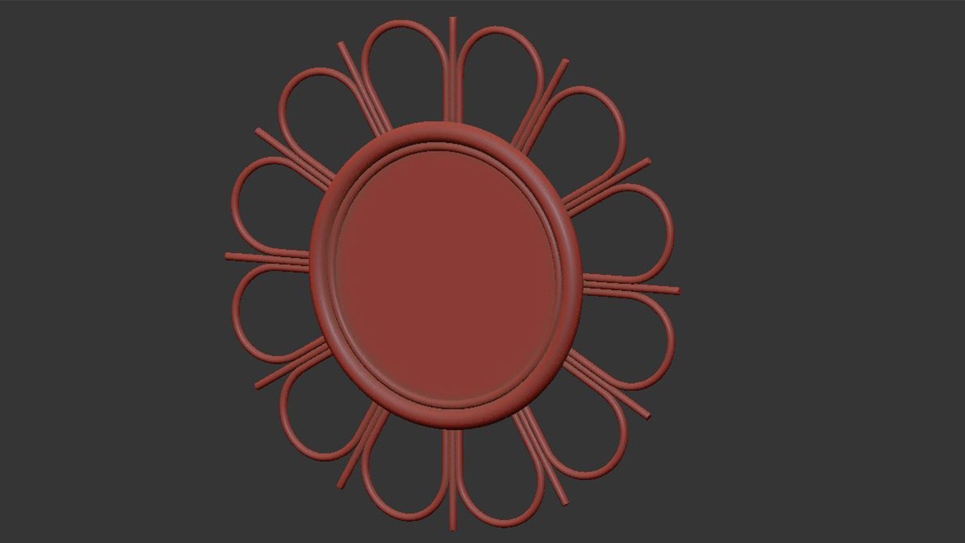 Rattan mirror 1 3D model_3