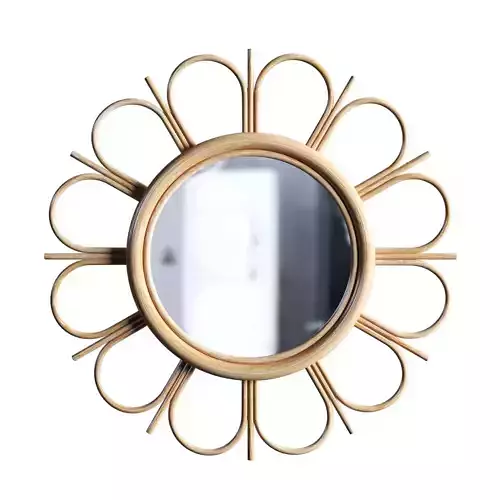 Rattan mirror 1