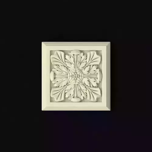 rosette decorative plaque with ornate design