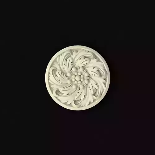 rosette flower on plate