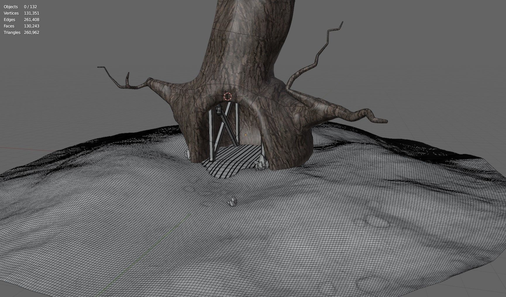 Forest Glade Tree - woodland Environment green area  3D model_6