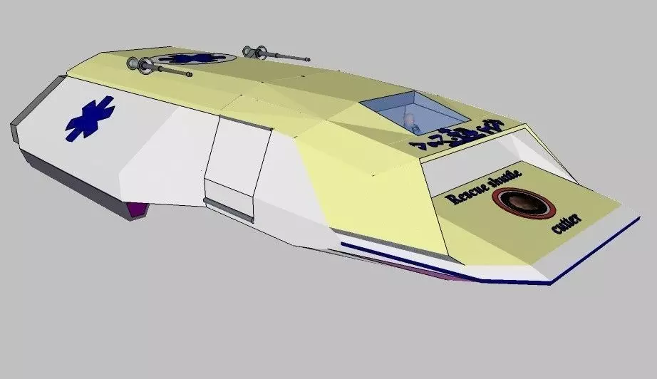 SQ273 Pegasus-R - Space rescue shuttle class Free 3D print model