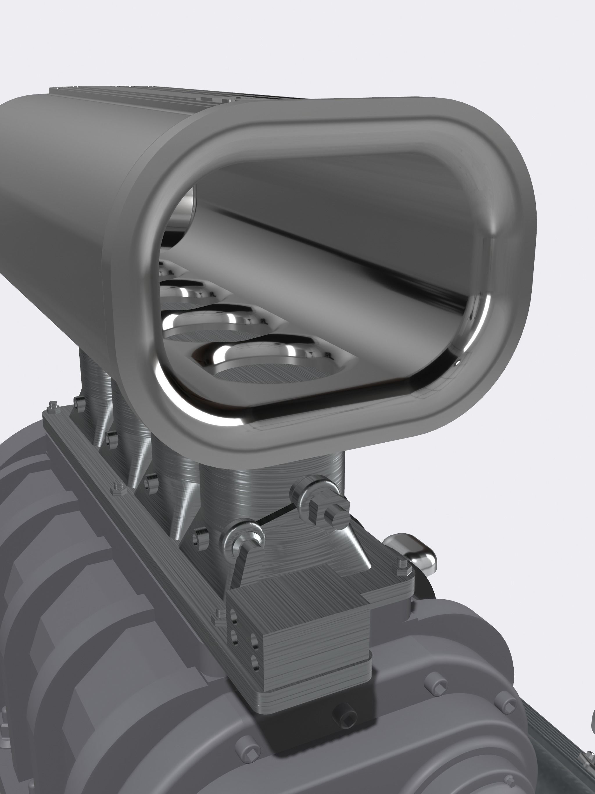 Vintage Blown BBC Drag Engine 3 configs with Options 3D print model_9