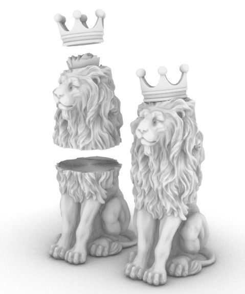Lion the king of all animals decoration 3D print model_19