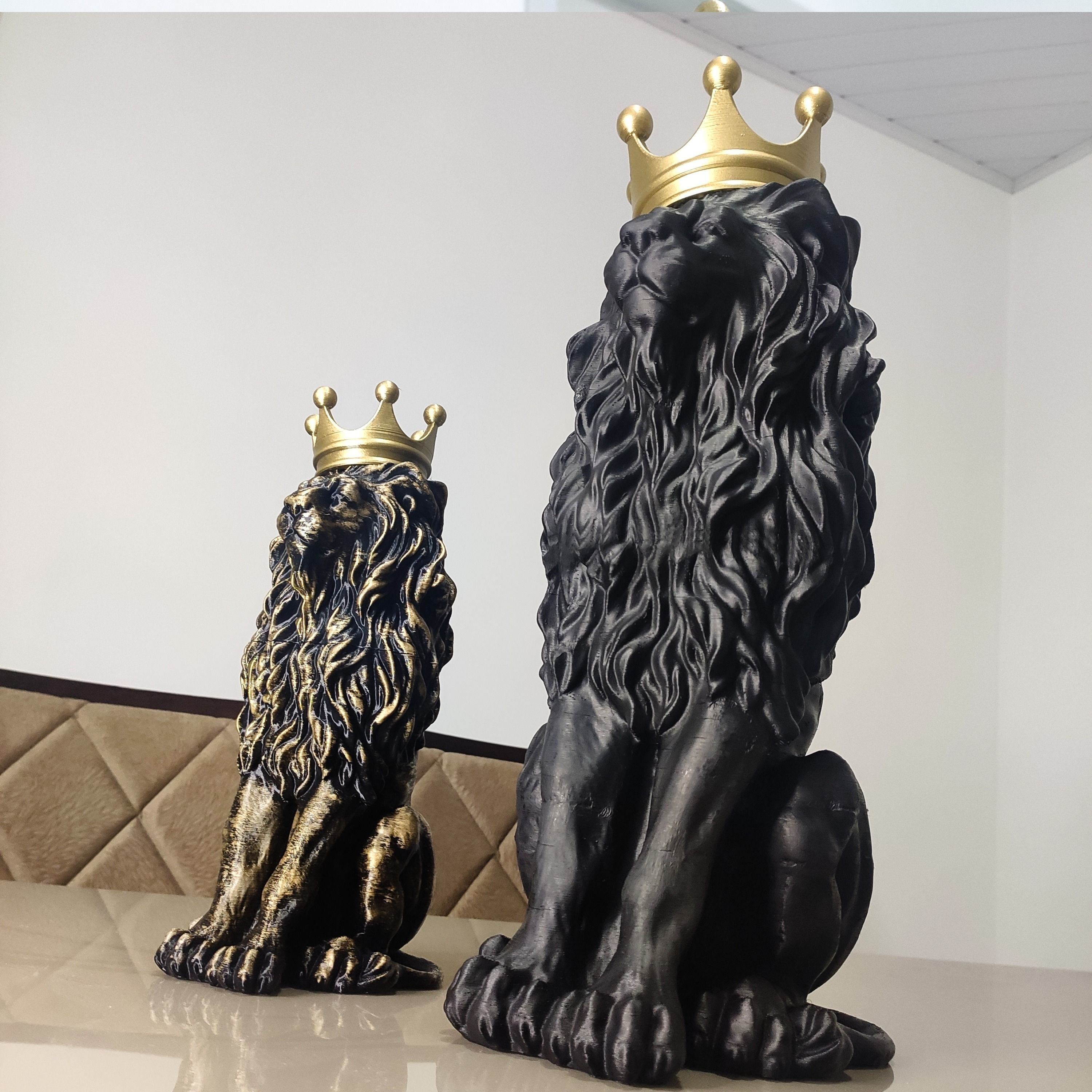Lion the king of all animals decoration 3D print model_7