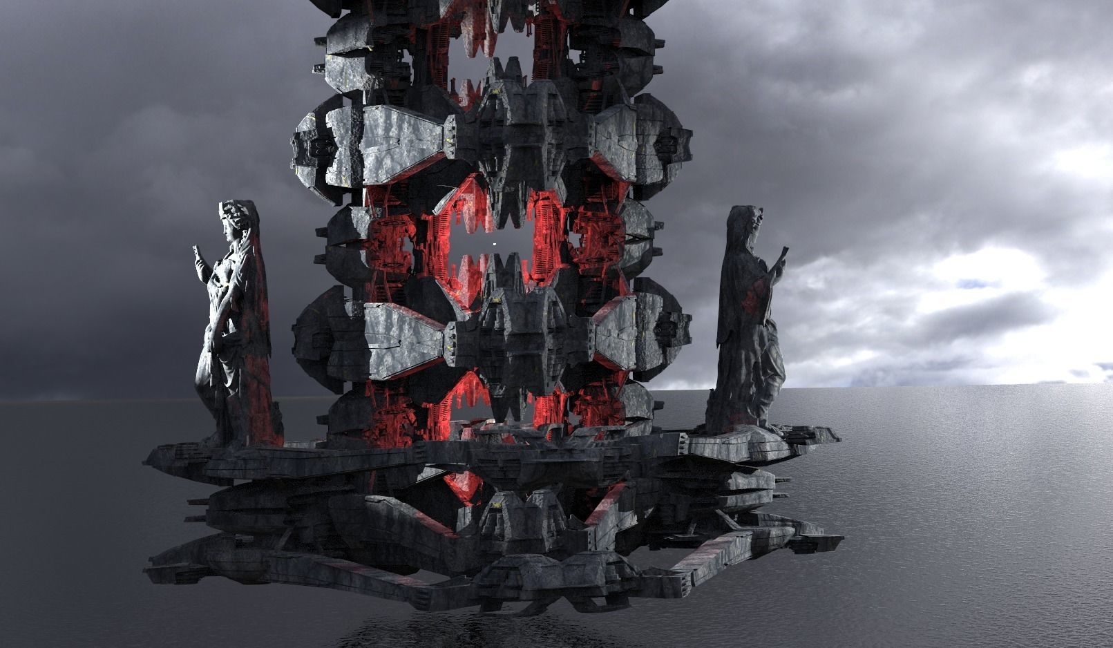 Dark Lord Ocean Towers 3D model_1