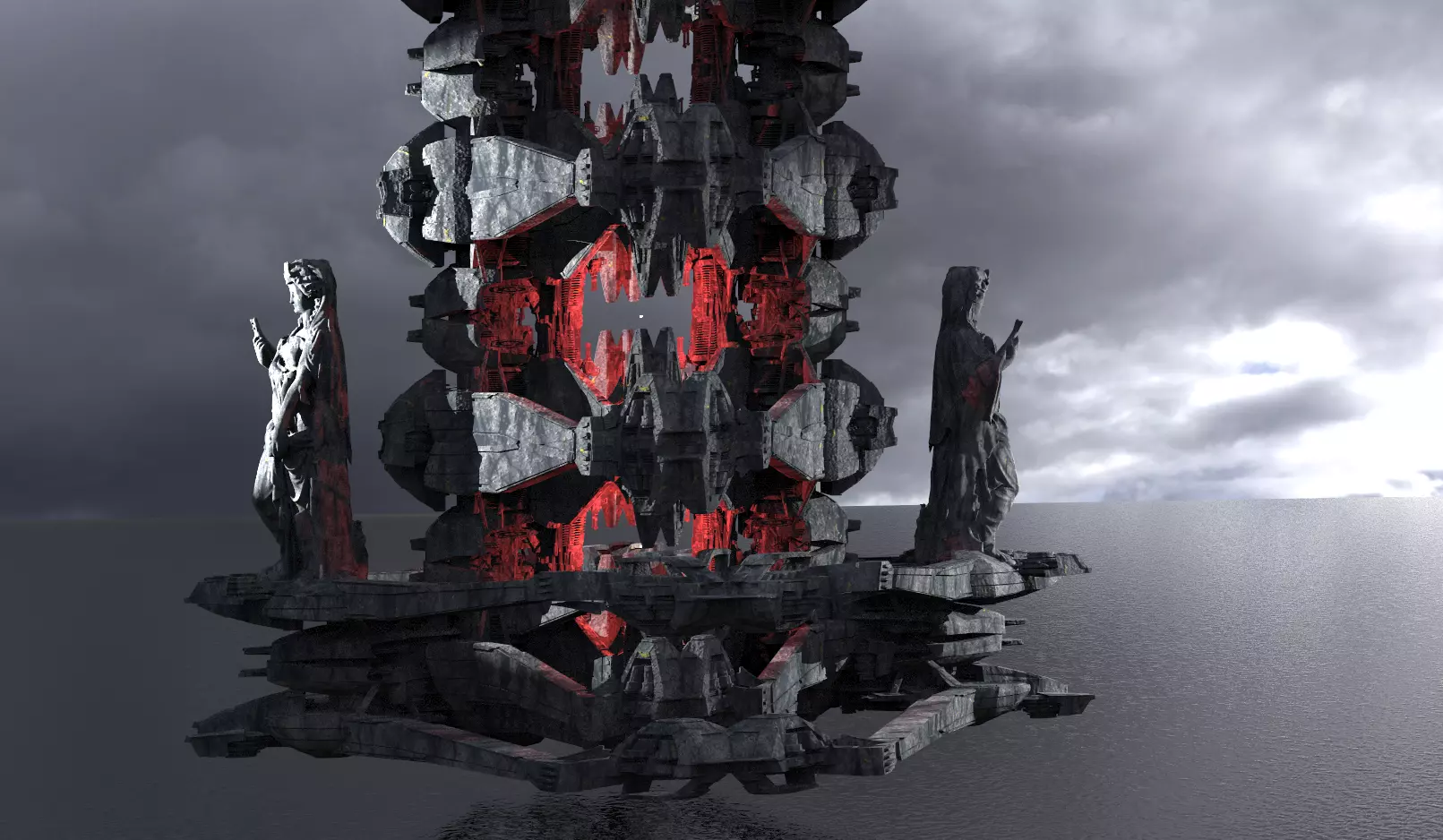 Dark Lord Ocean Towers 3D model_0