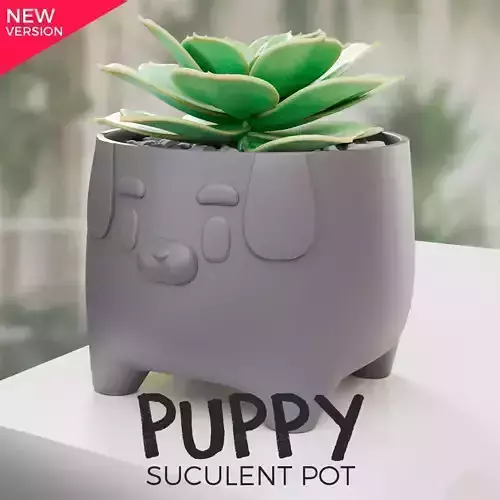 PUPPY POT - PLANTER - PLANT FOR 3D PRINT