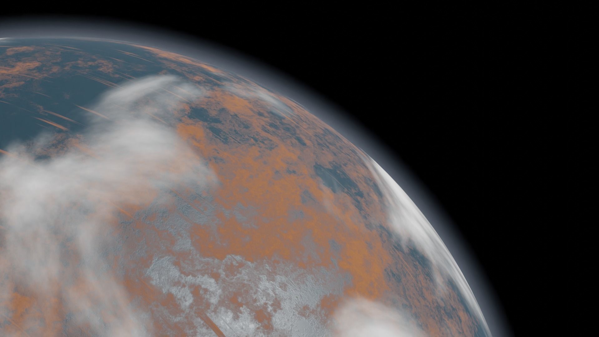 Earth-like Dry Planet 3D model_1